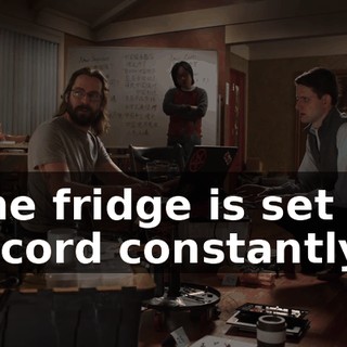 The fridge is set to record constantly