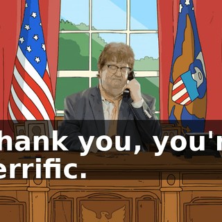 Thank you, you're terrific.