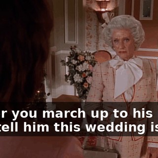 Either you march up to his room and tell him this wedding is off