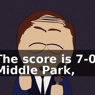 The score is 7-0, Middle Park,