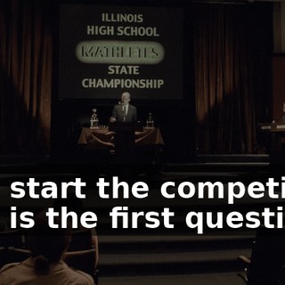 Let's start the competition. Here is the first question.