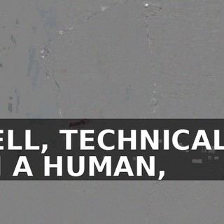 WELL, TECHNICALLY, I'M A HUMAN,