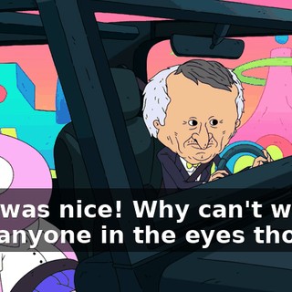 That was nice! Why can't we look anyone in the eyes though?