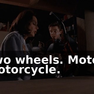 Two wheels. Motor. Motorcycle.