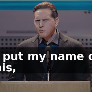 "I put my name on this,
