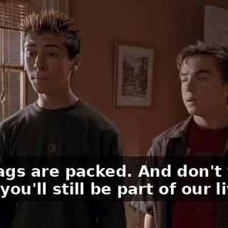 Our bags are packed. And don't worry, Mom, you'll still be part of our lives.