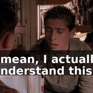 I mean, I actually understand this.