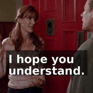 I hope you understand.