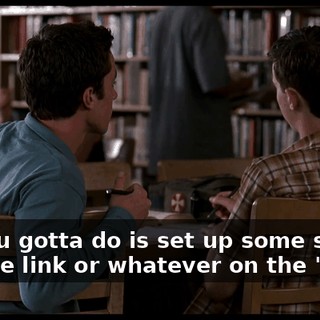 All you gotta do is set up some sort of private link or whatever on the 'Net...
