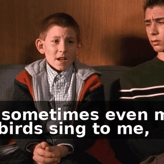 and sometimes even make the birds sing to me,