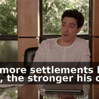 The more settlements he gets, the stronger his case.