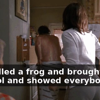 He killed a frog and brought it to school and showed everybody.
