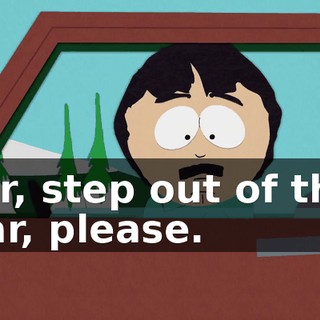 Sir, step out of the car, please.