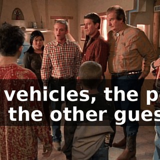 the vehicles, the pool, and the other guests!