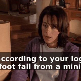 So, according to your logic, a two-foot fall from a minibike