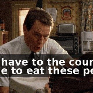 You have to the count of three to eat these peas.
