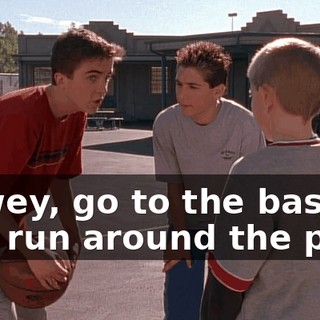 Dewey, go to the basket and run around the pole.