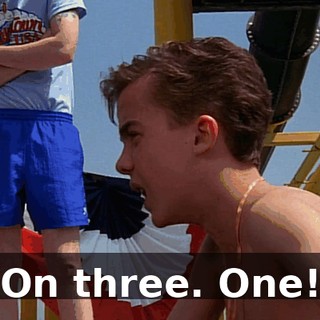 On three. One!