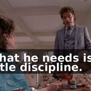 What he needs is a little discipline.