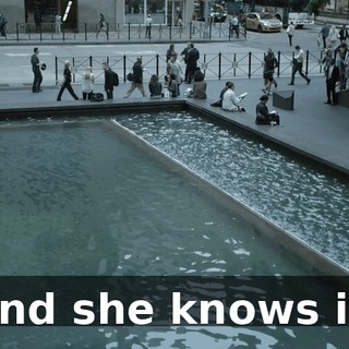 And she knows it.