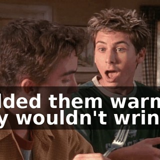 I folded them warm so they wouldn't wrinkle.