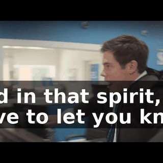 And in that spirit, I have to let you know