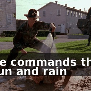He commands the sun and rain