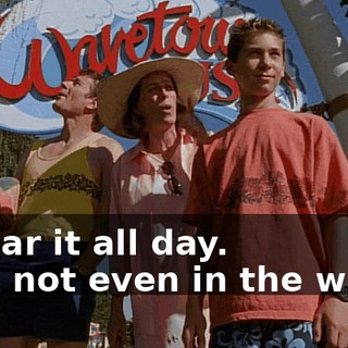 - Wear it all day. - I'm not even in the water.