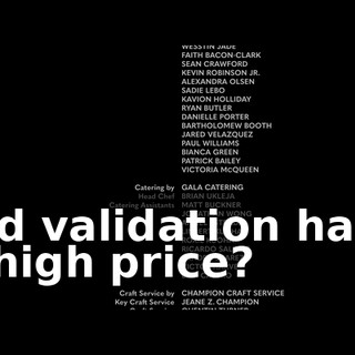 ♪ Did validation have a high price? ♪