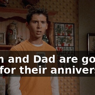 Mom and Dad are going out for their anniversary