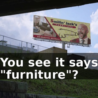 You see it says "furniture"?