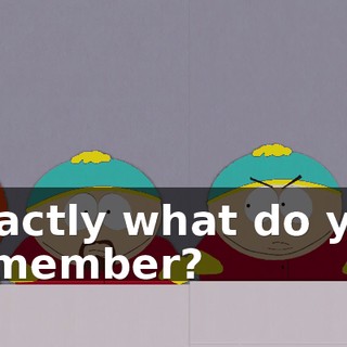 Exactly what do you remember?