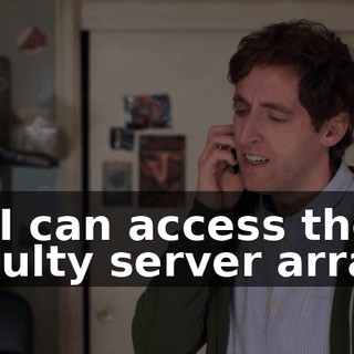 so I can access the faculty server array?