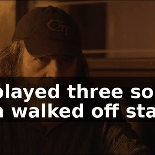 He played three songs, then walked off stage,