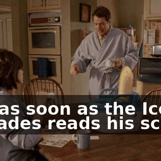 but as soon as the Ice Capades reads his script,