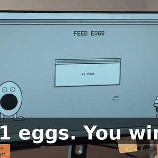 41 eggs. You win.