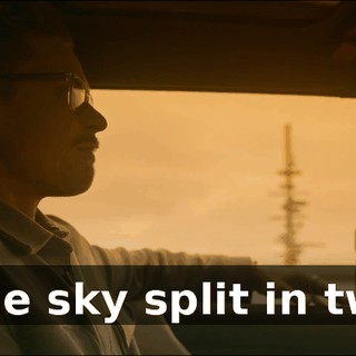 ♪ The sky split in two ♪