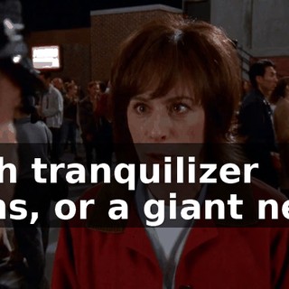 with tranquilizer guns, or a giant net?!