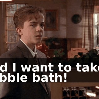 And I want to take a bubble bath!