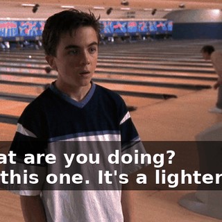 - What are you doing? - Try this one. It's a lighter ball.