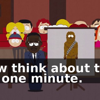 Now think about that for one minute.