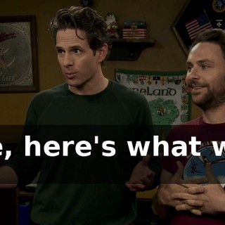 Dee, here's what we'll do.