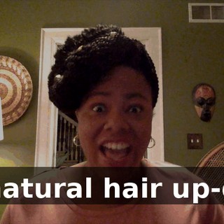 a natural hair up-do.