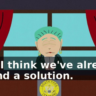 But I think we've already found a solution.