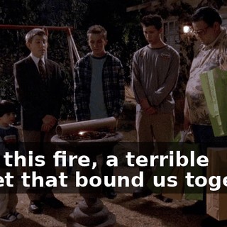 With this fire, a terrible secret that bound us together