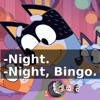 -Night. -Night, Bingo.