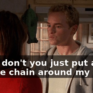 Why don't you just put a choke chain around my neck
