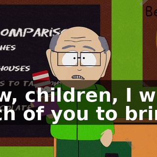 Now, children, I want each of you to bring