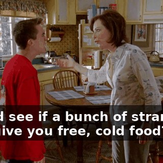 ...and see if a bunch of strangers will give you free, cold food?