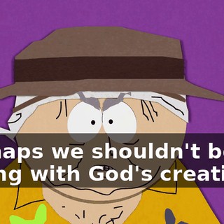 Perhaps we shouldn't be toying with God's creations.